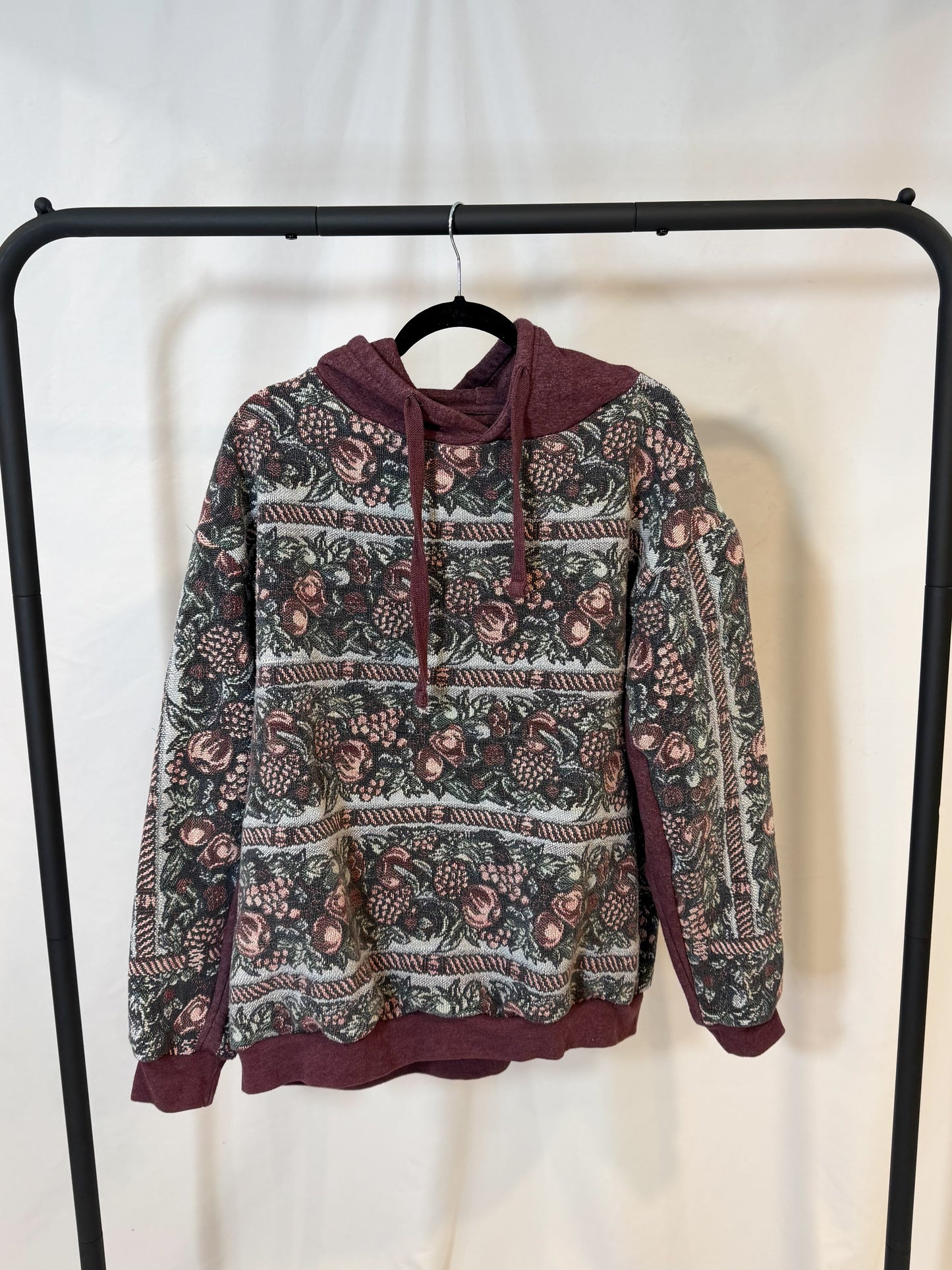 Purple Floral Hoodie