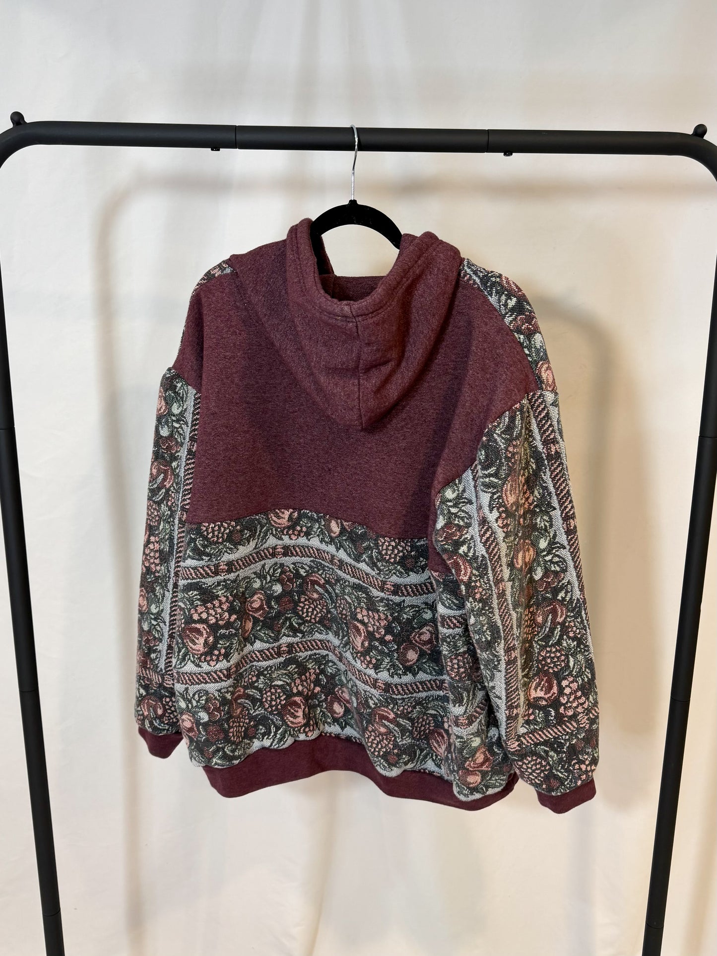 Purple Floral Hoodie